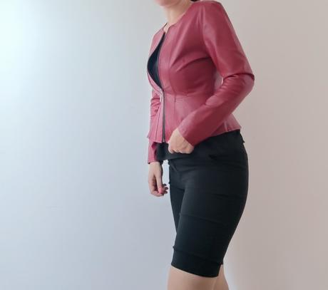 Koženková bunda, s