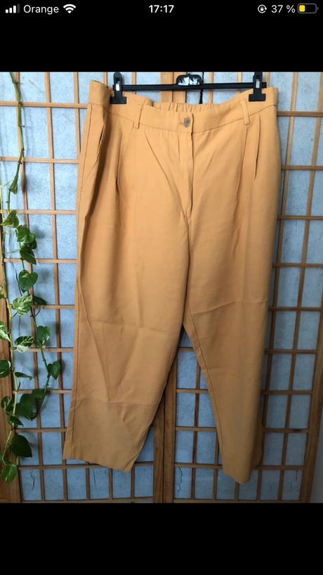 Žlté nohavice/ letné nohavice viskózové, h&m,4xl