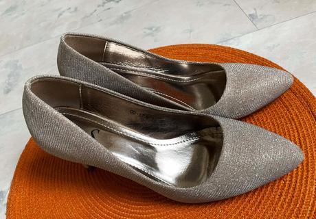 Luxusné lurexové lodičky, 38