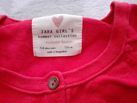Cerveny svetrik zara na gombiky, zara,116