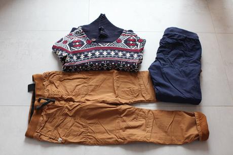 Podšité nohavice a pulóver 140, h&m,140