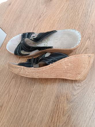 Šlapky kožené, 39