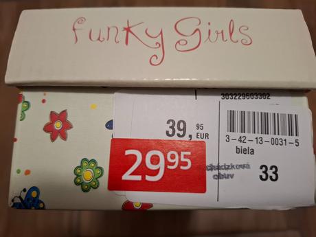 Predám biele baleríny veľ.33, 33