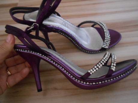 Fialové kamienkové sandálky zn. toplay, 39