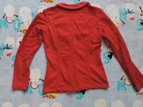 Červene bavlnene sako, s