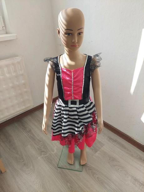 Ružová pirátka karnevalové šaty veľ.116-122,