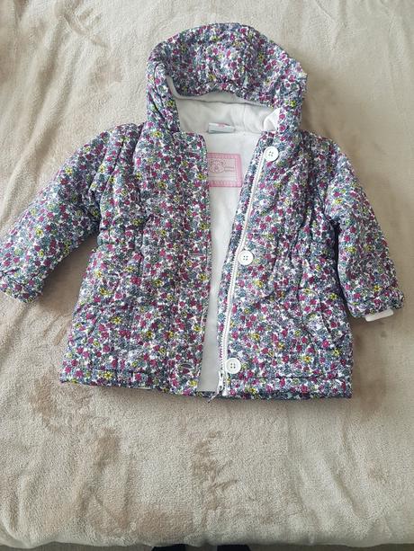 Bunda - prechodná, s krásnym kvetinovým motívom, 92