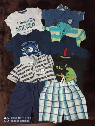 Chlapčenské tričká 5ks + kraťasy 86/92, 86–98