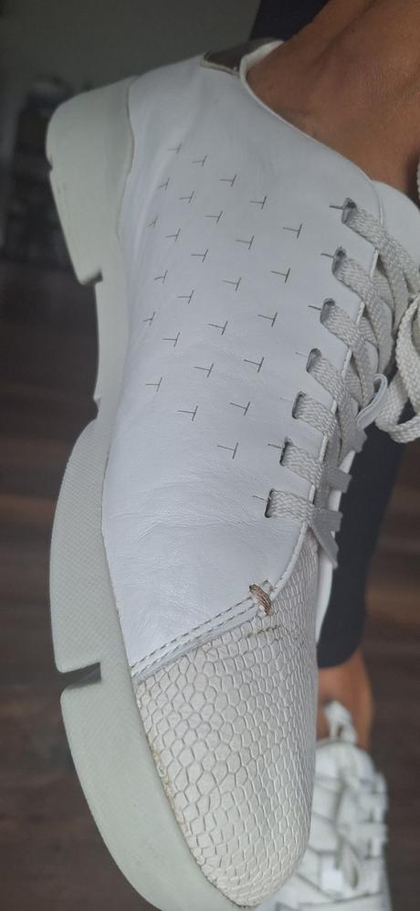 Kozene barefoot biele tenisky clarks vel 40/41, clarks,41