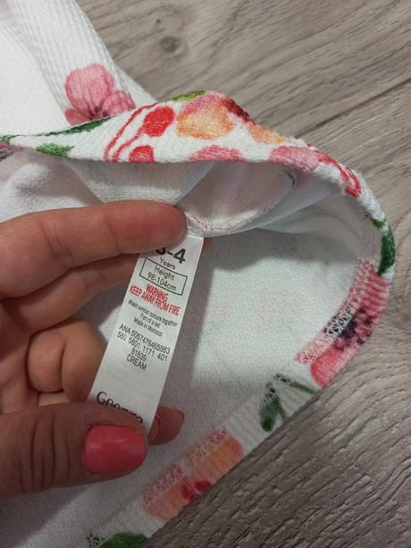 Hrubsie kvetinove saty george, 98/104, george,98