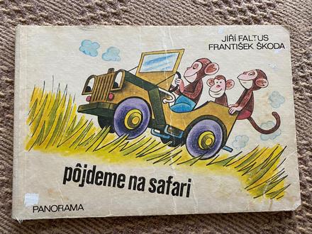 Staré retro leporelo pôjdeme na safari 1980,