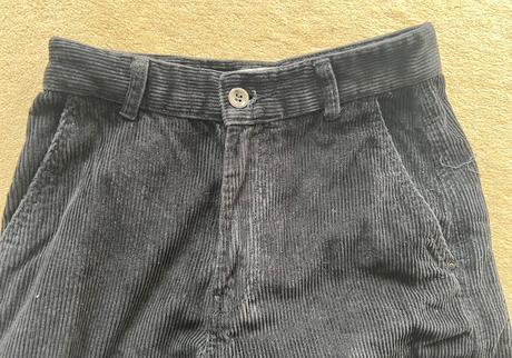 Chlapčenské manchestrové nohavice beggy, bershka,34