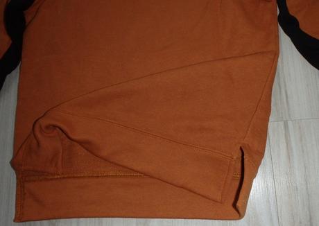 Oranžová mikina s kapucňou, v. m/l, l