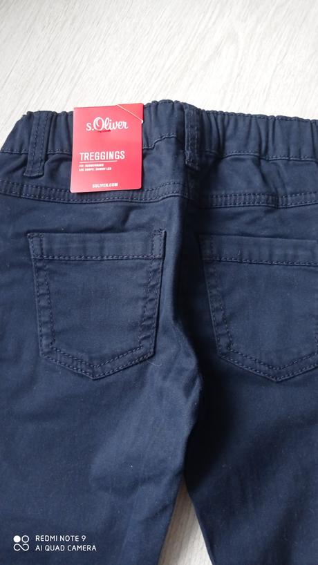 Modré treggings, s.oliver,110