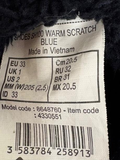 Zateplené členkové topánky veľ. 33- 21,3cm, quechua,33