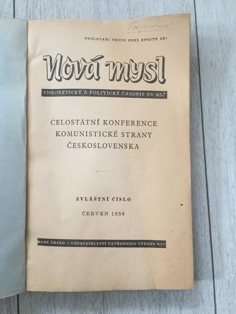 Kniha nová mysl 1956- zvláštne číslo,