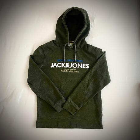 Jack & jones olivová mikina s kapucňou m, m