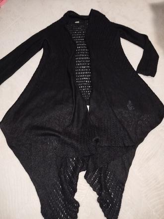 Čierny asymetrický kardigan new look, new look,s