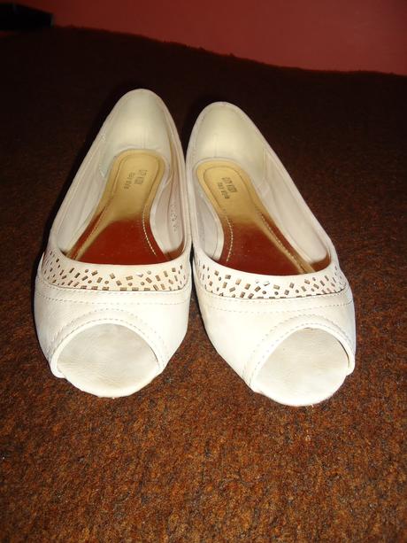 Hnedé balerínky s otvorenou špičkou, 36