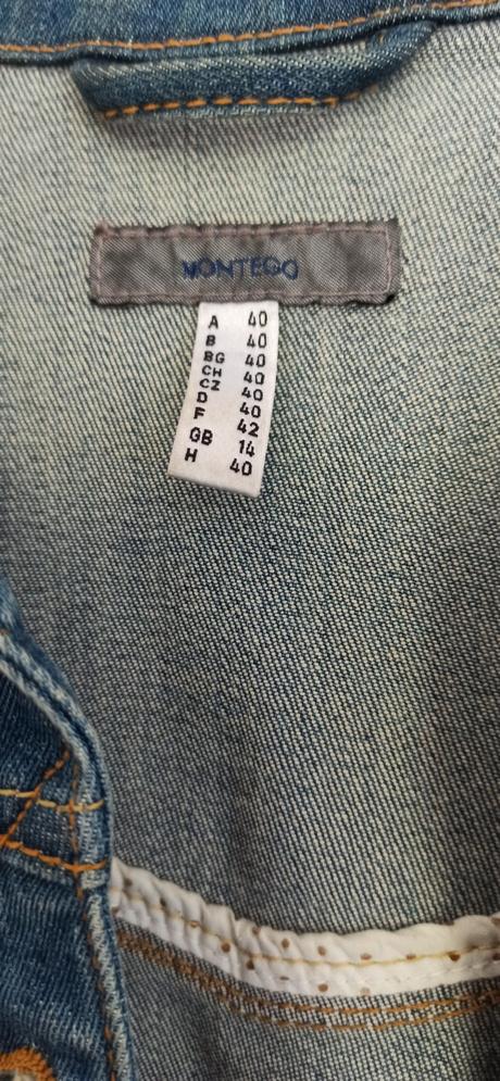 Originál nová riflová bunda značky montego, 40