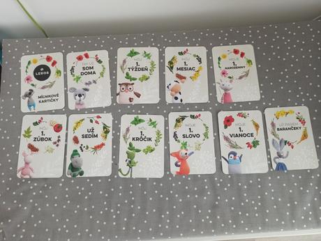 Miľníkové kartičky 10ks, 