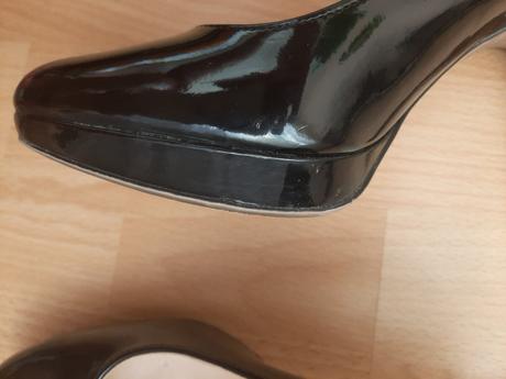 Čierne lakované lodičky, graceland,39