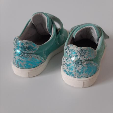 Nové tyrkysové kožené poltopánky richter 25, richter,25