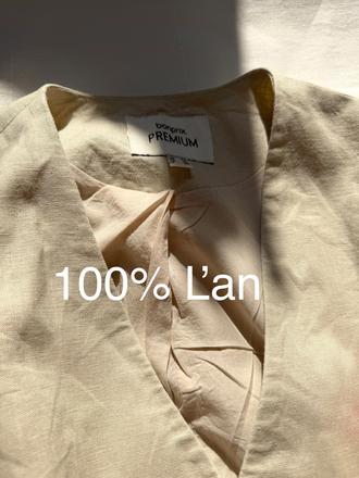 Dámska ľanová vesta bonprix premium béžová, bonprix,l