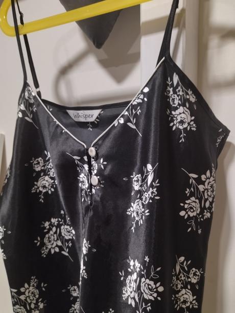 Saténové kvetinkové tielko s/m, s