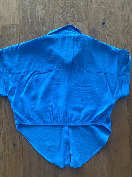 Modra bluzka crop-top, zara,164