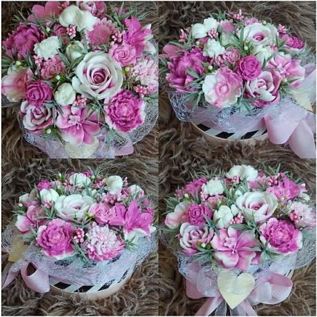 Mydlové boxy, kyticky, dekoracie, 