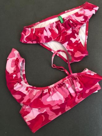 Dievčenské dvojdielne plavky benetton, benetton,xl