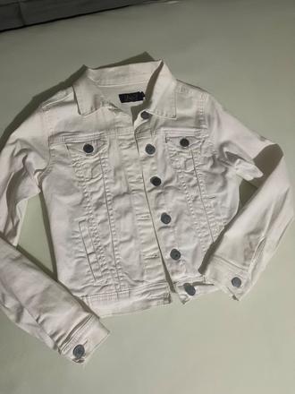 Biela rifľová bunda, m