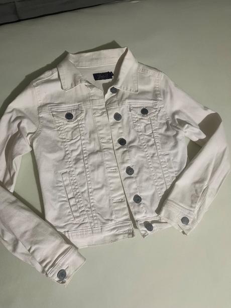 Biela rifľová bunda, m