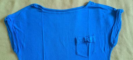 Tričko modré s mašličkou, m