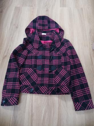 Krátký kabátik s kapucnou, 128