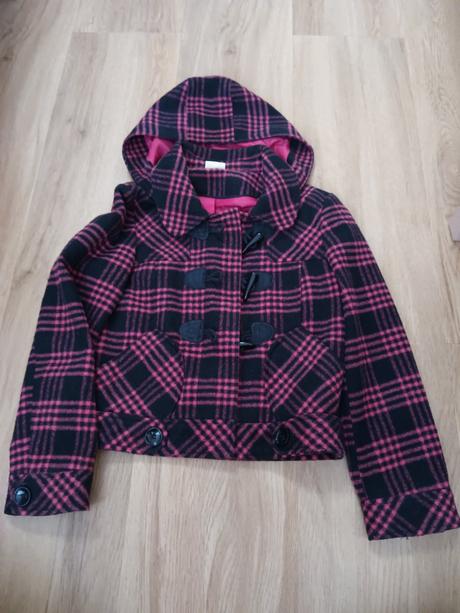 Krátký kabátik s kapucnou, 128