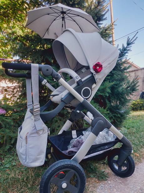 Kočík stokke trailz grey melange s príslušenstvom, stokke,stokke trailz terrain