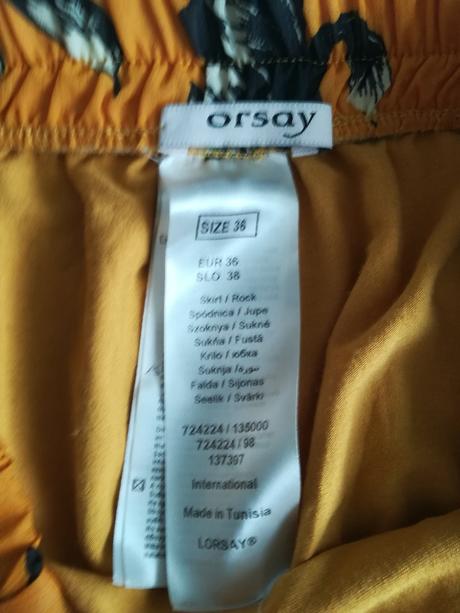 Ľahká sifonova asymetricka sukna, orsay,36