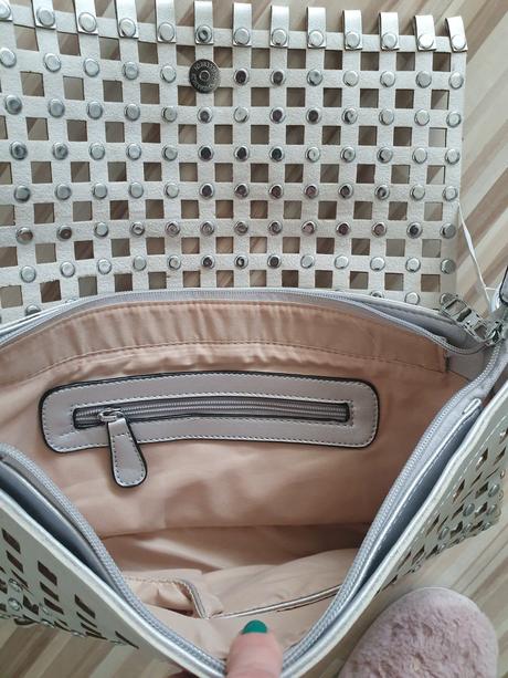 Nová strieborná kabelka z talianska, 