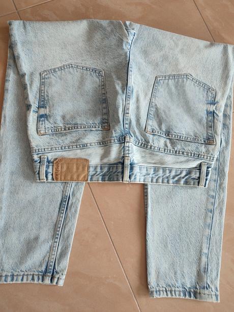 Pánske rifle bershka (straight vintage), bershka,40