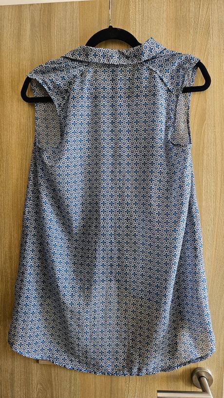 H&m ľahká letná modrá blúzka bez rukávov, veľ. 38, h&m,38