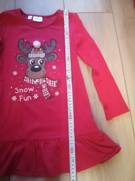 Vianočné dvojdielne pyžamo so sobom, 128