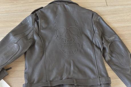 Motorkárska kožená bunda, xl