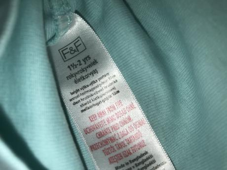 Tielko tyrkys 1/2-2 roky, f&f,92