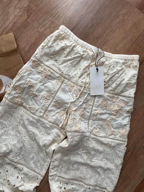 Zara letné nohavice madeira vzor, zara,s