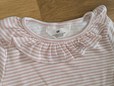 H&m tričko rebrovane s volánom 122/128, h&m,122