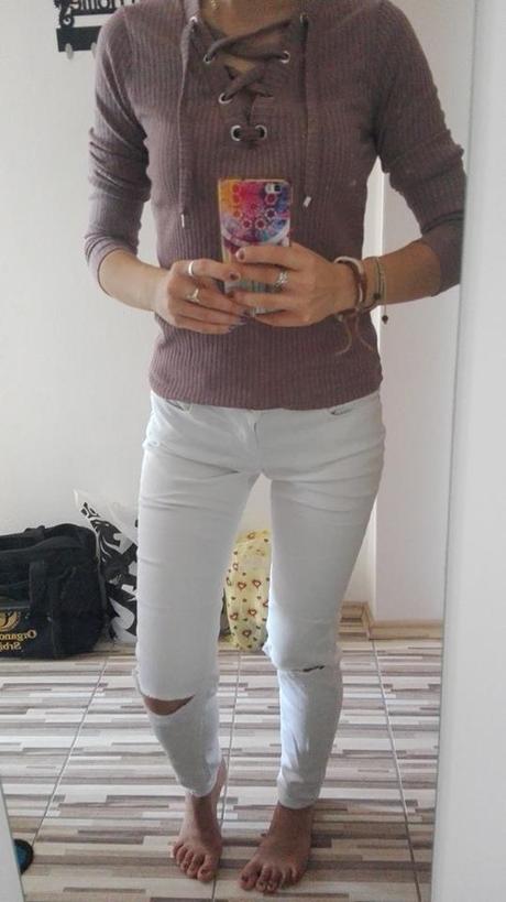 Nohavice, fishbone,xs