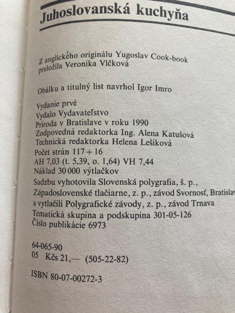 Juhoslovanská kuchyňa miroslav kutanjac (1990),
