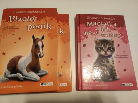 Knih plachý koník, kniha mačiatka a ich nový domov,